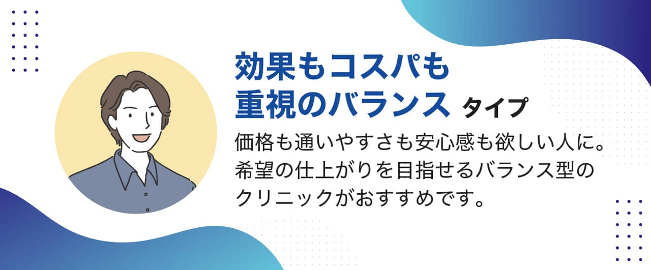 診断結果：効果もコスパも重視のバランスタイプ