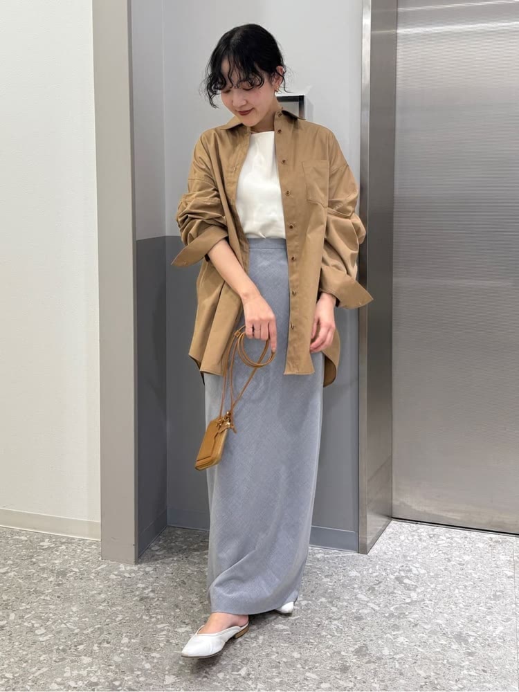 カメール ジャケット グレーIラインスカート