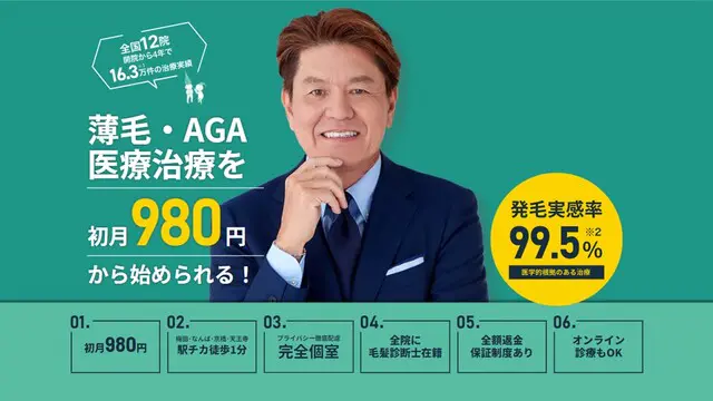 Dr.AGAクリニックのキャプチャ（一覧表）