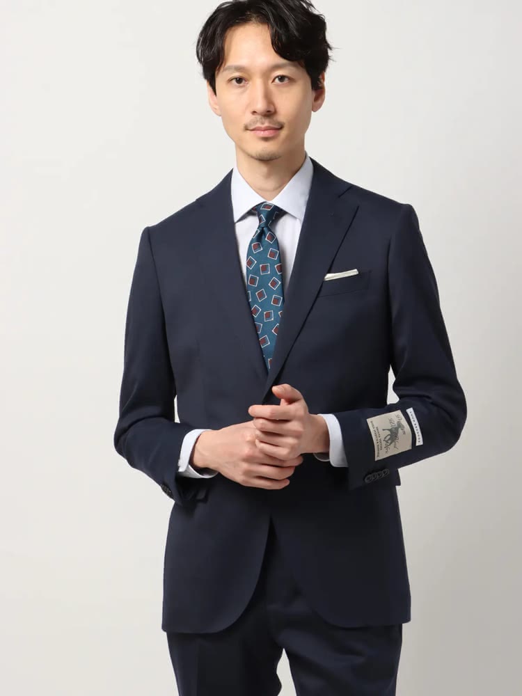 スーツ/ウォッシャブル/ストレッチ/2つボタン/Premium Wool Blend/ヘリンボーン/CH22