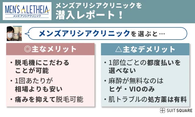 メンズアリシアクリニックの脱毛カウンセリングを実際に体験して分かったメリットとデメリット