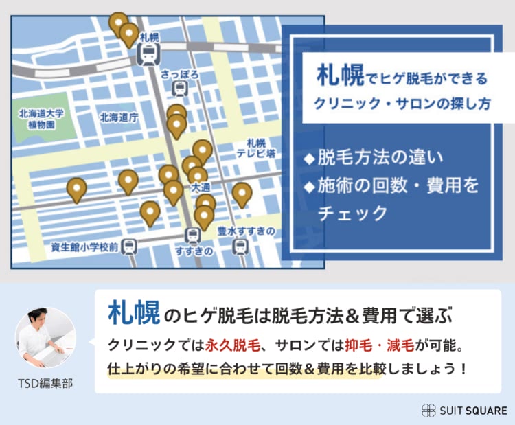 札幌周辺のクリニック地図と選び方をまとめた画像